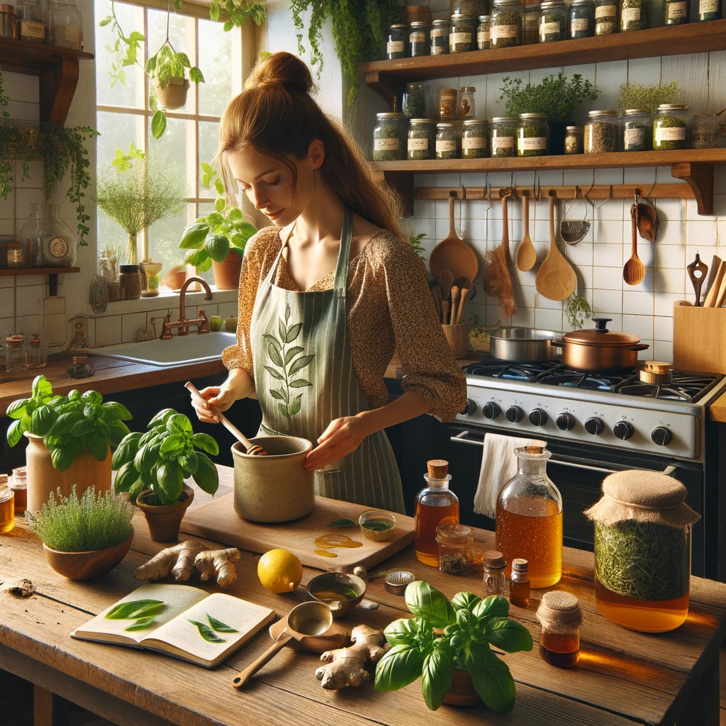 making basil honey cough syrup natural cold remedy 