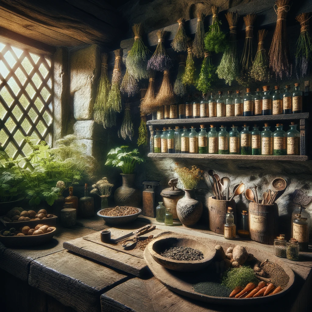 Home apothecary natural remedies old kitchen